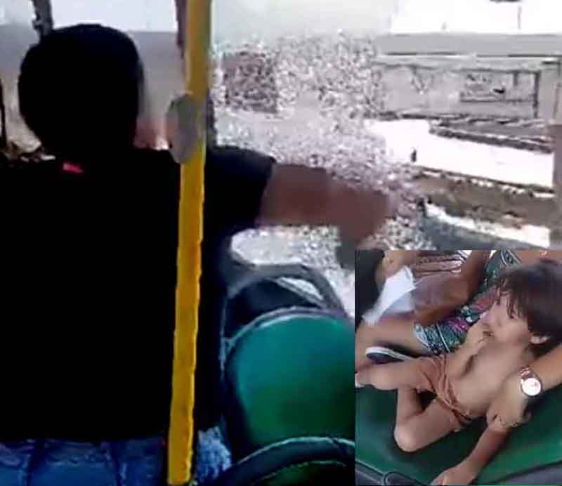 Mãe quebra janela de ônibus após filho passar mal com calor